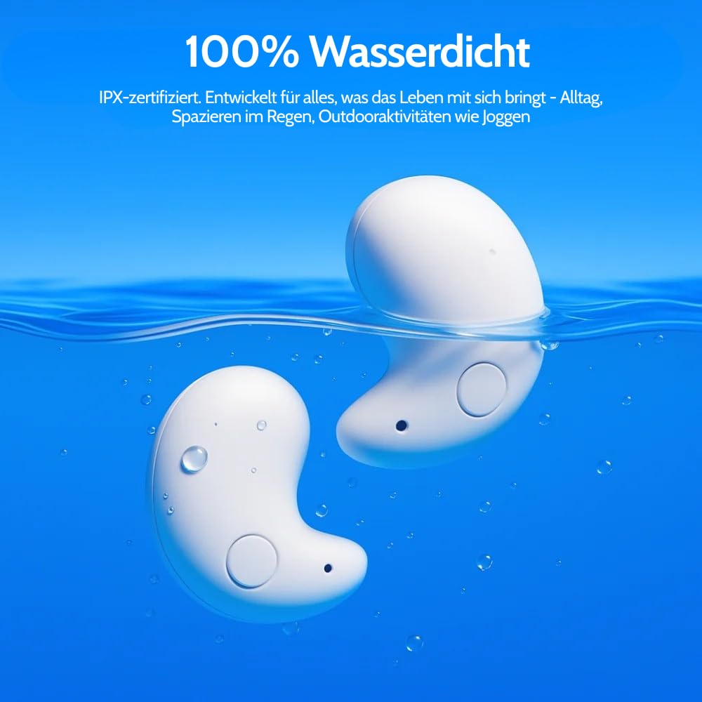 MEIION MindBuds – Die unsichtbaren Earbuds ohne Druckgefühl Kabellose Kopfhörer mit LED-Anzeige | Unsichtbar, wiederaufladbar, ideal für Arbeit, Musik, Sport