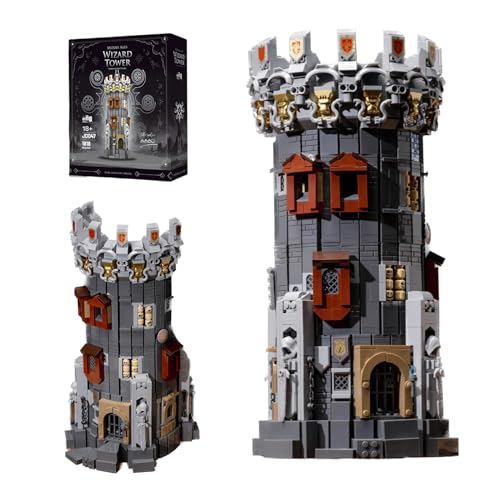 RWSEFK Medieval Wizards Tower Building Blocks, Medieval Tower Toy Set, 1818 Pcs, Collection Gift for Adult and Film Fans, Living Room Decorations