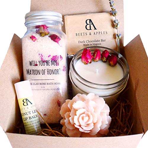 Matron of Honor Gift Set, Matron of Honor Proposal Gifts, Will you be my Matron of Honor Gift, Rose Spa Matron of Honor Proposal Gift