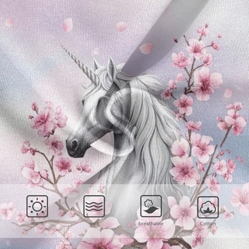 Toddler Girl Briefs, White Unicorns Manes Cotton Girls Underwear, 2T–8 Years3