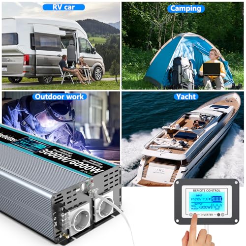 Inversor 24v 220v onda pura 3000W para solucionar apagones y usar herramientas en camiones 5