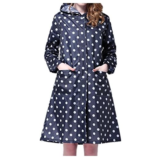 LAEMILIA Femme Manteau de Pluie Imperméable Vêtements Poncho Cape de Pluie Impermeable avec Capuche Raincoat (Bleu)