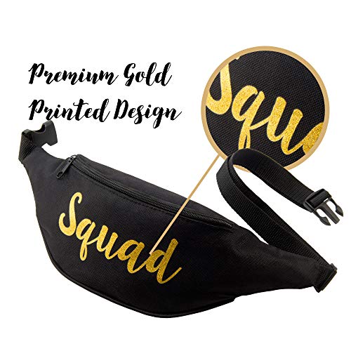 Bachelorette Party Fanny Packs – 7 Pack Bride & Squad Fanny Packs with Cursive Design by Pop Fizz Designs - Image 2