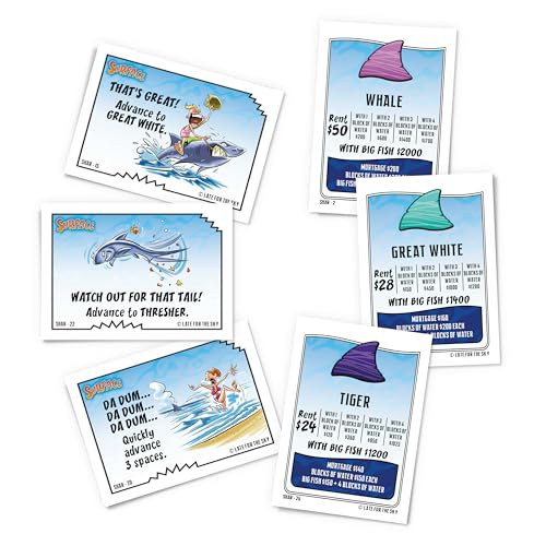 Late for The Sky Sharkopoly juego de mesa familiar 2-6 jugadores miniatura 3
