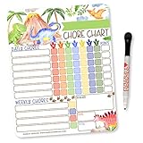 Dinosaur Kids Chore Chart Magnetic, Reward Chart for Kids, Good Behavior Chart for Kids at Home, My...