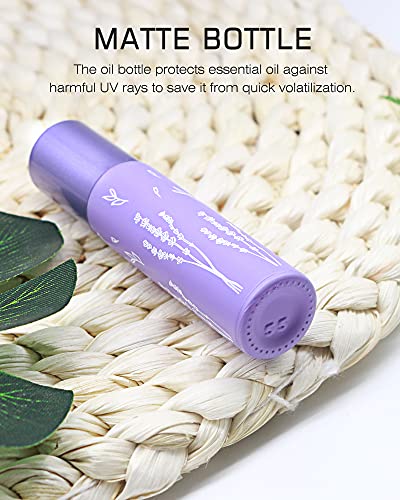 image for Essential Oil Roller Bottles, Gemice 10ml Roll on bottle with Stainles