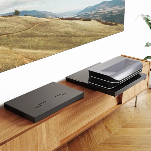 NothingProjector Motorisierte Schiebeablage für Ultrakurzdistanz Beamer, 80'-150' Erweiterbar, Automatisch Einziehbar Teleskopablage, Synchronisation mit Projektorleistung, Works with Any TV Cabinet
