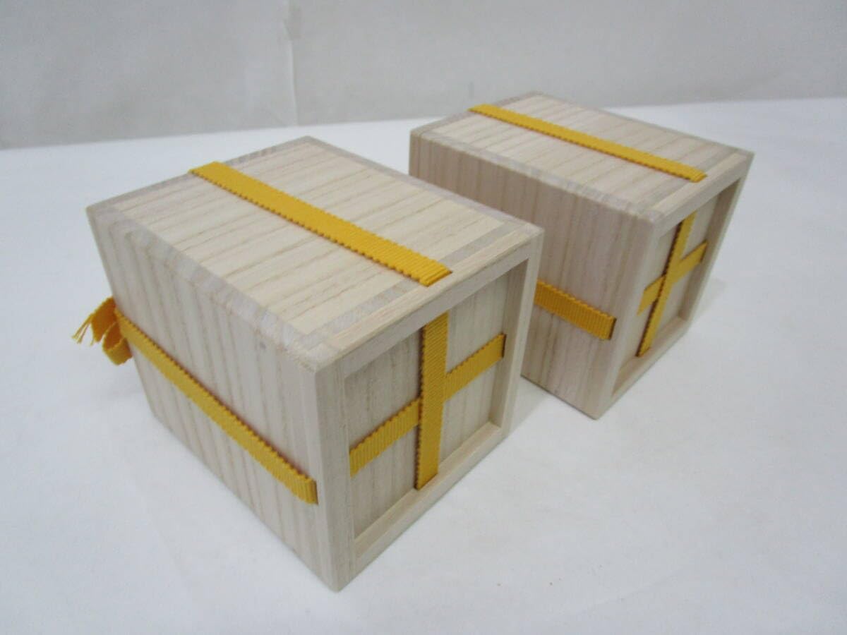 Amazon.co.jp: 『別注誂箱』2個一組桐箱[大棗用](四方桟紐付)9cm