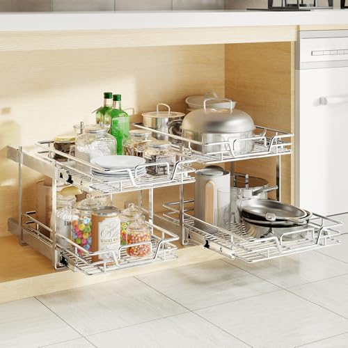 2-Tier-Kitchen-Cabinet-Pull-Out-Shelf-and-Drawer-Organizer-Slide-Out-Pantry-Storaqe-Basket-in-Multiple-Sizes-21-W-x-21-D