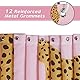 Bonhause Duschvorhang Rosa Leopard Tropische Tier Gepard Duschvorhänge 180 x 200 cm Anti-Schimmel Wasserdicht Polyester Stoff Waschbar Bad Vorhäng für Badzimmer mit 12 Haken