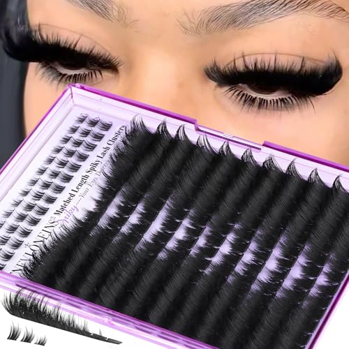 TNFVLONEINS Mink Lash Clusters with Bottom Lashes Spikes Eyelash ...