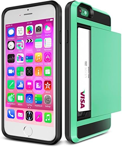 tekSonic iPhone 6S Case, iPhone 6 Case, [Card Slide][Emerald Green] - [Card Slot][Drop Protection][Heavy Duty][Wallet] - Case Cover for Apple iPhone 6 and iPhone 6S 4.7" Devices (Emerald)