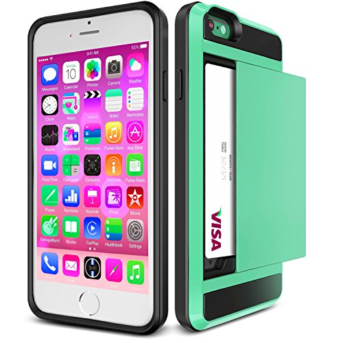 Teksonic Iphone 6S Case, Iphone 6 Case, [Card Slide][Emerald Green] - [Card Slot][Drop Protection][Heavy Duty][Wallet] - Case Cover For Apple Iphone 6 And Iphone 6S 4.7" Devices (Emerald) #TOP3