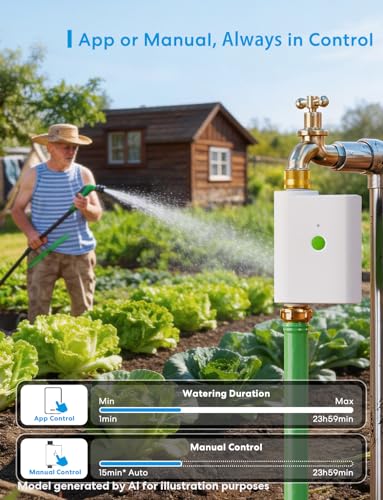 Image of meross WiFi Water Timer for Garden Hose, Smart Hose Timer with Brass Inlet & Outet, WiFi Sprinkler Valve Work with Apple Homekit, Alexa & Google Assistant, Smart Rain Skip for Lawn, Garden & Yard