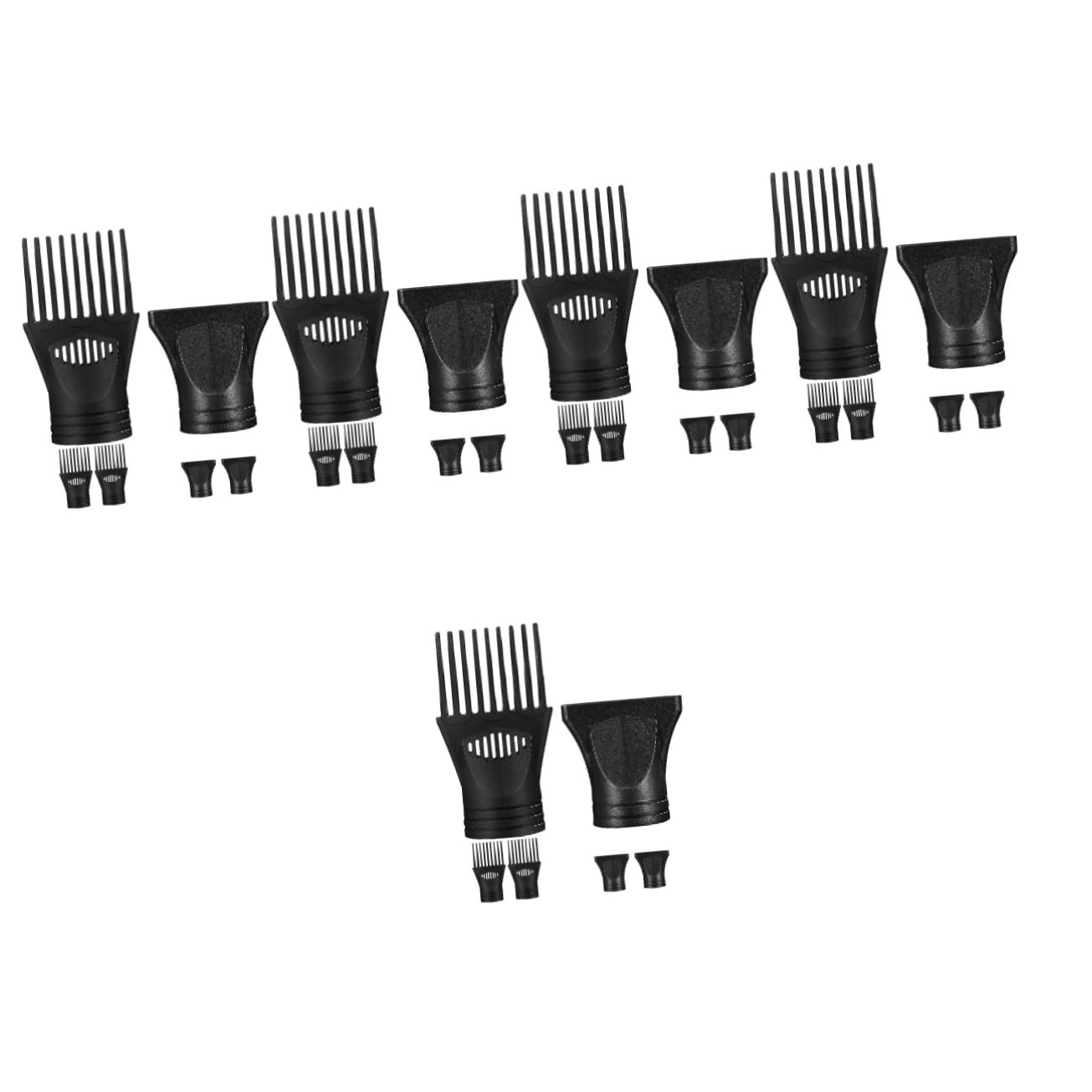 CALLARON 5 Sets Haartrockner Zubehör Diffusor Haartrocknerkappe Föhne Haartrocknerdüse Föhnaufsätze Lockenfön Föhnspitze Föhndüse Nylon Schwarz