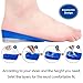 Dr. Shoesert 3-Layer Adjustable Height Increase Insoles, 3/4 Length Shock Absorption Cushion Heel Lift Inserts (Large, Blue)