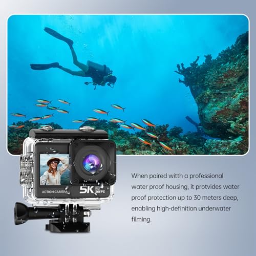 Yunseity 5K WiFi Action Camera 2 Pulgadas Resistente Agua miniatura 7