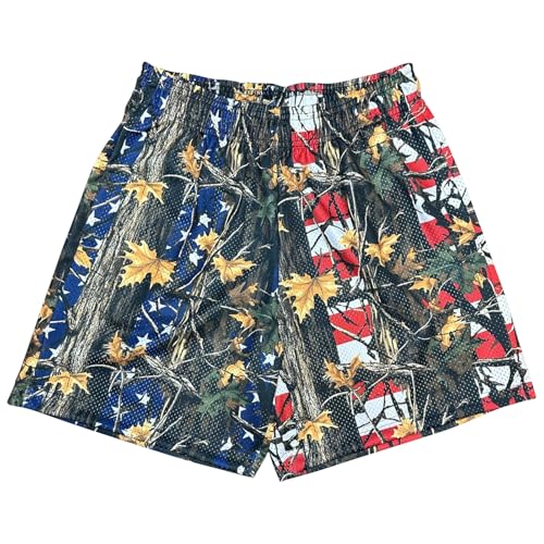 Mens Camo Graphic Print Shorts Workout Cargo Athletic Casual Cool Basketball Drawstring Shorts