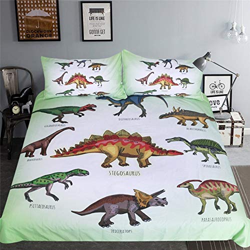 Housse de couette imprimée dinosaure avec parure de lit 3 pièces CD01 - 3