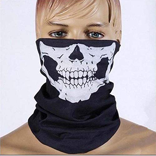 Kit Balaclava Caveira + Bandana Caveira Tatico Militar PM Moto Fantasia Paintball