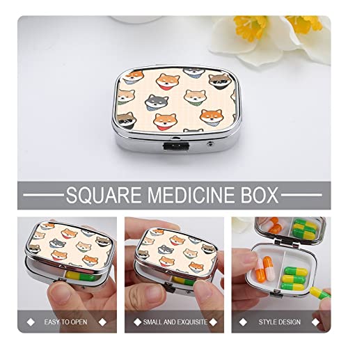 Boîte à médicaments de poche en métal rigide avec séparateur interne - 4