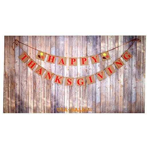 [USA-SALES] Happy Thanksgiving Day Banner, Thanksgiving Decorations, by USA-SALES Seller