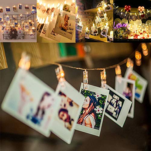 Preisvergleich Produktbild MMTX 40 LED Foto Clips Lichterketten Batteriebetriebener Stecker für Weihnachtsbeleuchtung für Schlafzimmer Hängende, Notizen und Karten für Weihnachten, Hochzeit, Party Dekorative Fairy Lighting