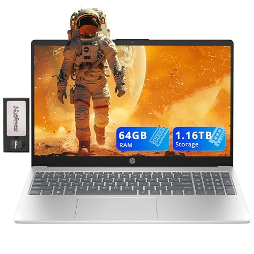 HP Pavilion 15.6�C���` FHD �m�[�g�p�\�R���AIntel i3-N305�A64GB RAM�A1.16TB�X�g���[�W(1TB SSD+160GB�h�b�L���O�X�e�[�V�����Z�b�g)�AIntel UHD�O���t�B�b�N�X�A�w�䃊�[�_�[�ANum�p�b�h�A�E