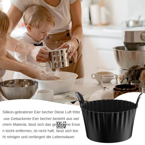 Eierpochierer, Silikon-Eierformen | Kreative flexible Silikon-Eierbecher-Formen | Tragbare, sichere kleine Eierbecher für Pudding, gekochte Eier und kleine Pizzen – Bild 3