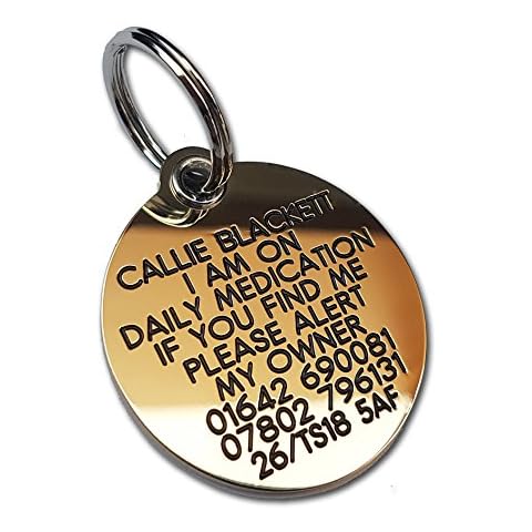 Reinforced Deeply Engraved Solid Brass 39mm Circular Dog tag Cover