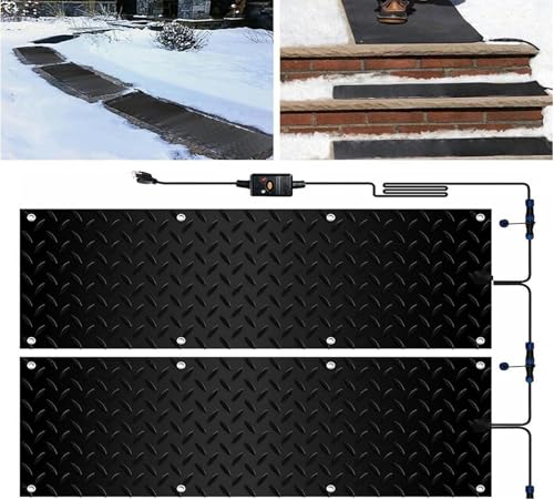 階段用雪解けマット 歩道用暖房屋外マット 電気滑り止めゴム雪暖房マット 屋根氷融解マット 階段階段 私道 冬 除雪
