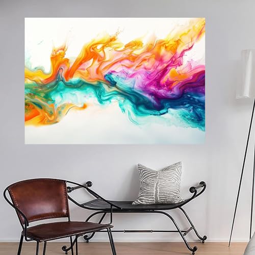 Décoration d'art abstrait couleur tableau décoration murale salon moderne 70x100 - 4