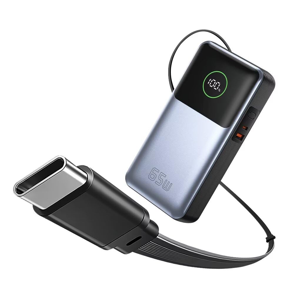 Amazon | モバイルバッテリー 26800mAh 65W PD3.0対応 巻き取り式USB-C