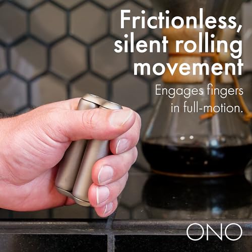 Image of ONO Roller - Handheld Fidget Toy for Adults | Help Relieve Stress, Anxiety, Tension | Promotes Focus, Clarity | Compact, Portable Design (Titanium, Junior Size - Titanium)