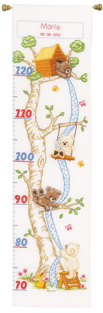 Vervaco Height Chart Tree House Counted Cross Stitch, Multi-Colour