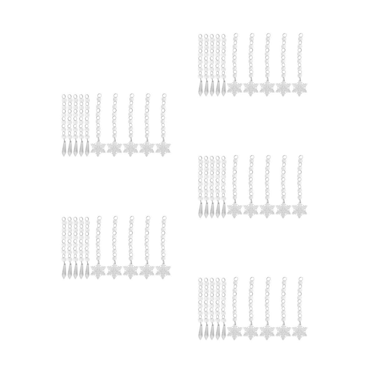 Toyvian 60 Stück Acryl Kristall Eiszapfen Hängeornament für | Transparentes Dekor, Elegant Geformt, Robust und Bruchsicher, für Winterfeiern und Festliche Anlässe