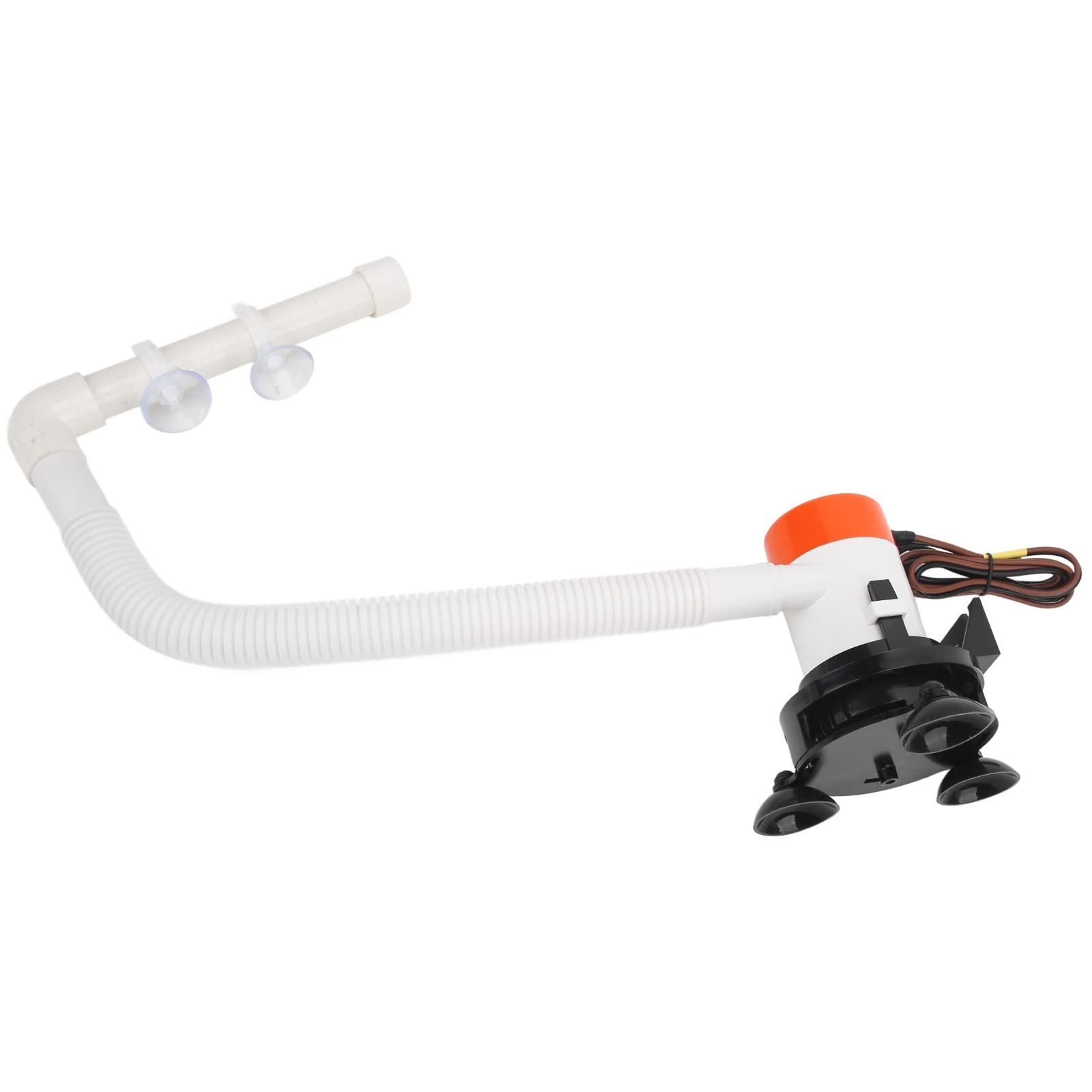 Aramox Pompe d'Aération de Bateau 12V 350GPH, Pompe à Appâts Portable pour Réservoir Poisson, Aérateur Économiseur