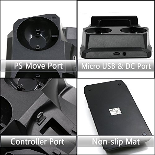 LILY PS VR / PS Move oplader/controller laadstation voor PS4 / PS VR / PS Move (Dual Charger Dock voor DualShock 4… - Image 6