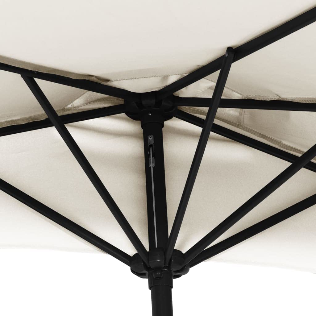 Générique Parasol de Balcon avec mât en Aluminium Sable 270x144 cm Demi,Maison & Jardin,Pelouses & Jardins,Vie en extérieur,Parasols & voiles d'ombrage,Beige,3.85 KG,44587