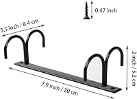 Vista 4 de 2 soportes para tazas debajo del gabinete, ganchos para tazas de café, 8 piezas de organizador de secado de tazas de cocina, estantes para colgar