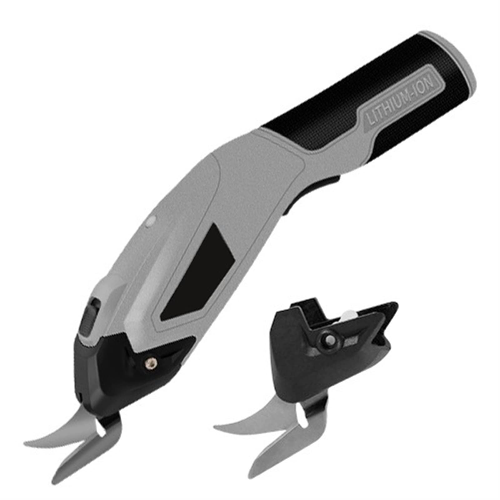 Tijeras eléctricas, Herramienta de Corte eléctrico, Costura de Tela inalámbrica, Tijeras de Mano for Tela, Papel, cartón, Carga USB(PTSS-001-GREY)