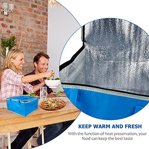 Luxshiny Voedselbezorgtas Pizzabranttas Opvouwbare Voedsel Warmer Boodschappentas Geïsoleerde Opslagtas Voor Voedsel… - Afbeelding 7
