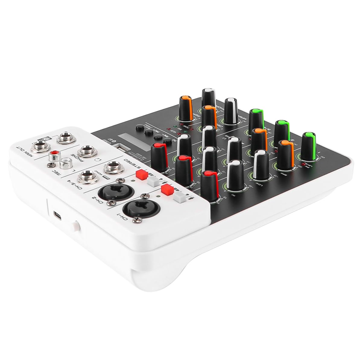DJ MixerAudio TunerLive Audio Mixing ConsoleZasilanie Phantom 48 VKompatybilny wzmacniacz słuchawkowyMikrofon do laptopaInstrumenty elektroniczne
