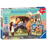 Ravensburger Adventure on Horses 3x49 Piece Jigsaw Puzzle Set for Kids - 08068 - Every Piece is Unique, Pieces Fit Together Perfectly