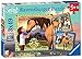 Ravensburger Adventure on Horses 3x49 Piece Jigsaw Puzzle Set for Kids - 08068 - Every Piece is Unique, Pieces Fit Together Perfectly