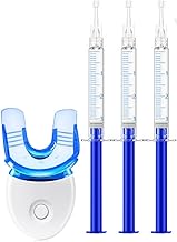 Teeth Whitening Kit for Sensitive Teeth,with 4 Carbamide Peroxide Pen & 1 Remineralization Pen,LED Light,Tooth Whitener Professional Oral Care Gently Yet Effectively Removes Stains