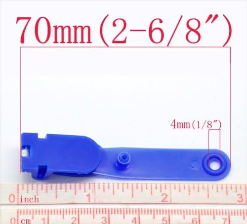 CKB Ltd 100 x Blue Plastic Crocodile Clips for ID Badge Holders Strap Gripper Used For Fastening Vinyl or PVC Business Visitor Name Tag Security Pass Card Holders - Image 3