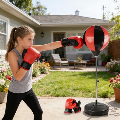 Ensemble de frappe réglable hauteur boxe cardio avec base stable - 2
