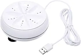 Mini Lavadora Portátil Ultrassônica USB 10cm - Branca, A+
