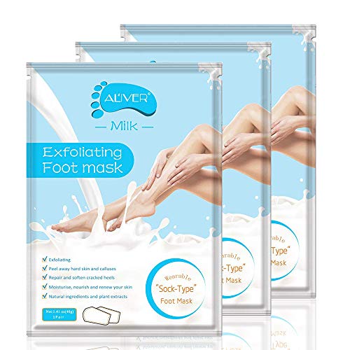 Aaiffey Foot Peel Mask - 3 Pack Exfoliator Peel Off Calluses Dead Skin Callus Remover, Make Feet Baby Soft, Repair Rough Heels Dry Skin for Women and Men